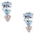 Natural Aquamarine Diamond Earrings 14k Gold 3.07 TCW Certified For Sale