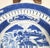 Mid 19th Century Authentic Qing Dynasty Chinese Canton Blue & White Nankink 8.5" Scenic Bowl With Wood Stand For Sale - Image 4 of 7