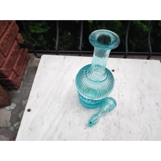 Art Nouveau Glass Carafe in Union Glass For Sale - Image 5 of 6