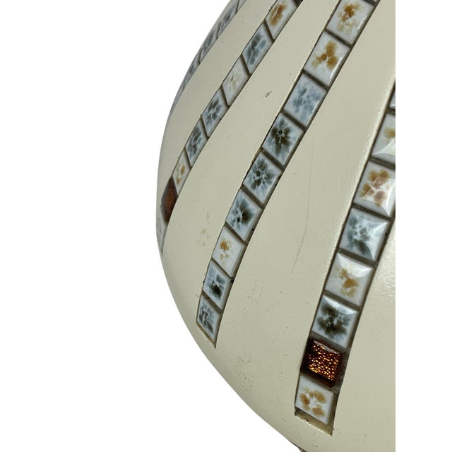 Quartite Mid Century Modern Ceramic Table Lamp Dated 1962 For Sale - Image 11 of 12