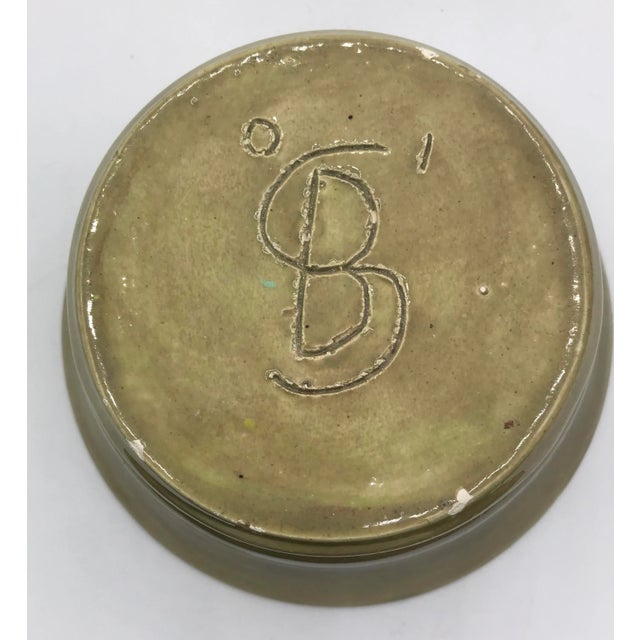 Ceramic Modern Speckled Signed Studio Pottery Bowl For Sale - Image 7 of 10