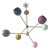 Multi Color 6 Arm Brass Sputnik Chandelier | Mid Century Modern Pendant Light For Sale