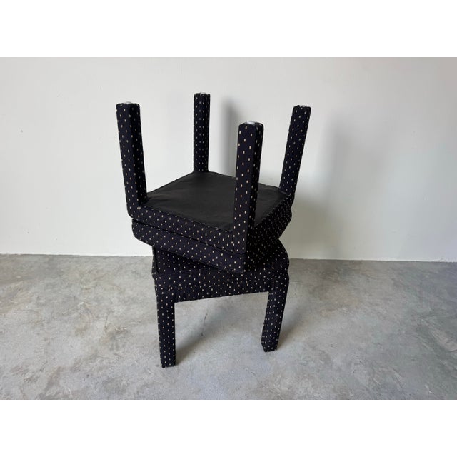 1980’s Postmodern Milo Baughman Parsons-Style Upholstered Ottomans – A Pair For Sale - Image 10 of 11