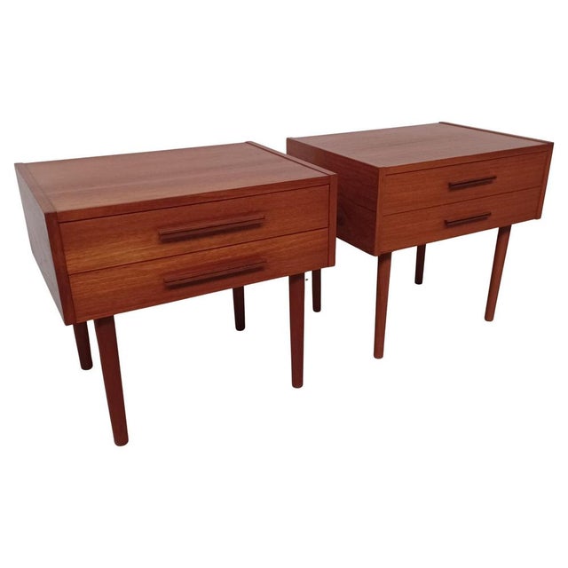 Fully Restored Danish Teak Nightstands, 1970s, Set of 2 For Sale - Image 9 of 9