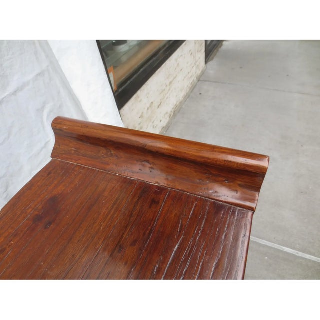 Wood Chinese Elm Wood Altar Table Circa 1900 For Sale - Image 7 of 11