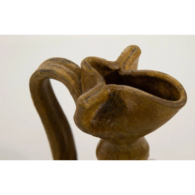 Antique Islamic Persian Nishapur Style Ceramic Glazed Oil Lamp For Sale - Image 9 of 13