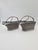 Vintage French Style Metal Wine Baskets or Bottle Holders, 1970s, Set of 2 For Sale - Image 4 of 13