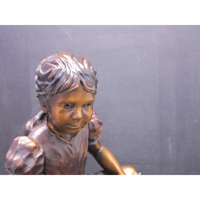 Metal "He Loves Me" Georgene McGonagle Limited Edition Bronze Sculpture, Signed For Sale - Image 7 of 10
