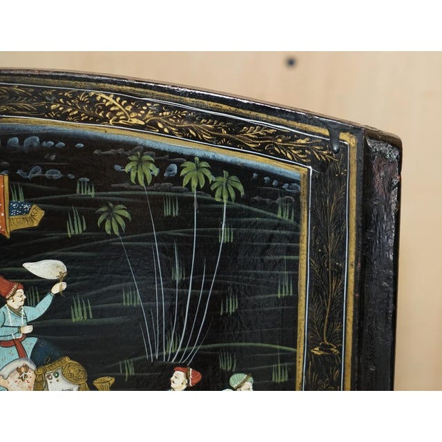 Wood Set of Antique Indian Chinoiserie Campaign Folding Chairs For Sale - Image 7 of 18