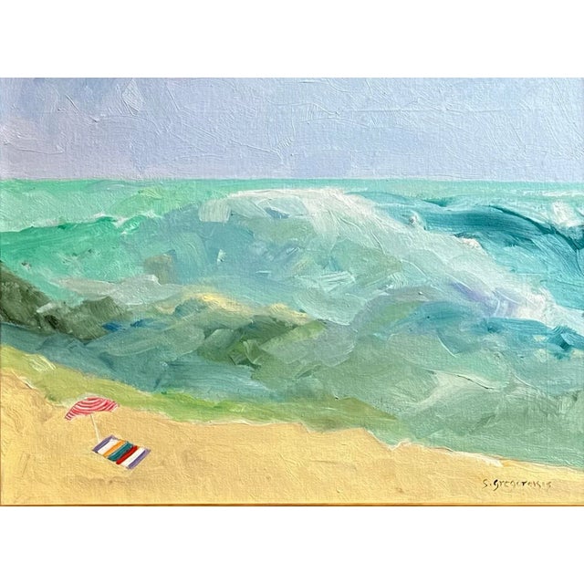Contemporary Oil Painting Titled the Wave by Satori Gregorakis For Sale - Image 3 of 3