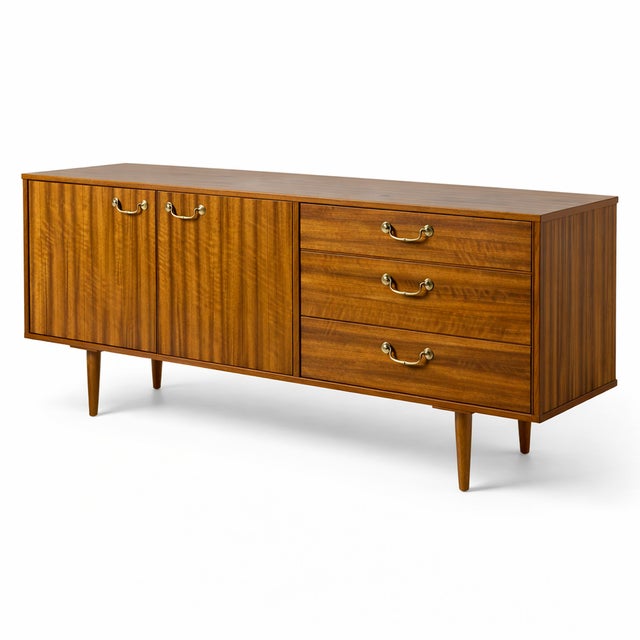 Mid-Century Walnut and Teak Sideboard from Morris of Glasgow, 1970s For Sale - Image 4 of 11