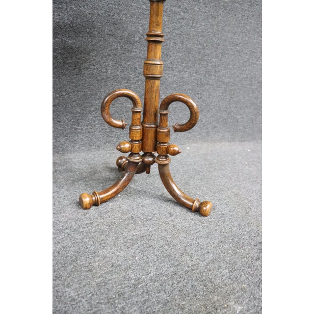 Wood Bentwood Arts & Crafts Quarter-Sawn Oak Smokestand For Sale - Image 7 of 11