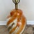 Midcentury Orange, Gold, and White Marble Style Ceramic Table Lamp by Nathan Lagin, Co. For Sale - Image 4 of 7