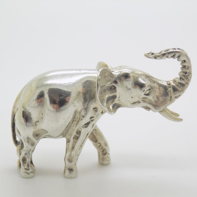Vintage Italian Handmade Silver 835 Elephant Figurine, Vicenza, 1970s For Sale - Image 3 of 13
