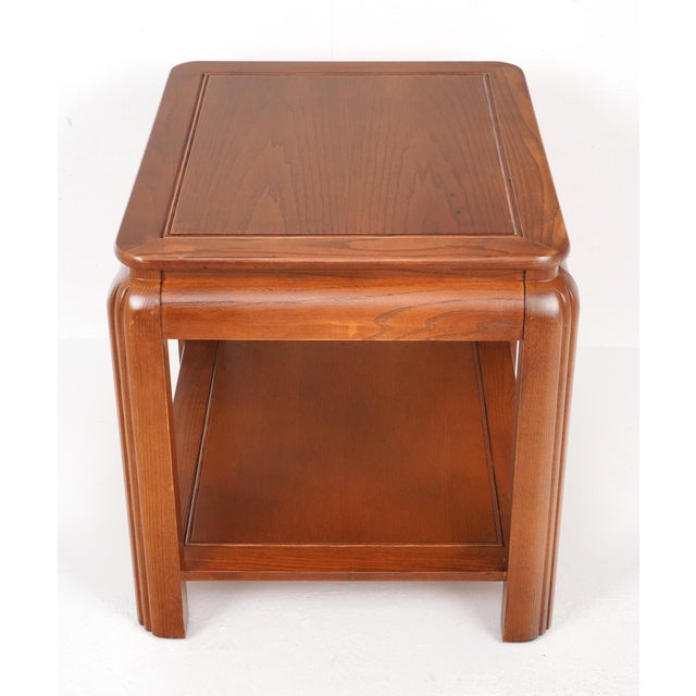 Vintage 1970s Ming Style Wood Side Table For Sale - Image 9 of 9