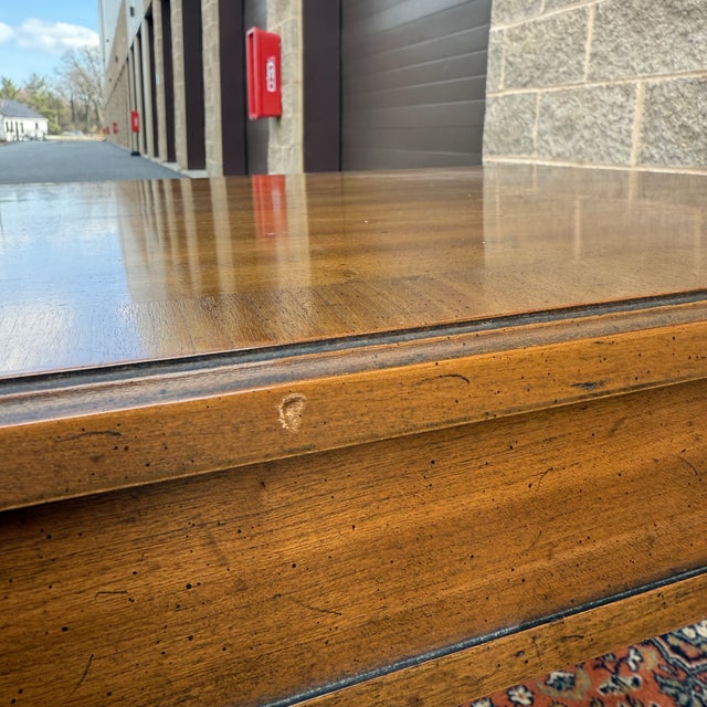 1980s Ethan Allen Circa 1776 Colonial Solid Maple Octagonal Side Table (18-8006) For Sale - Image 12 of 12