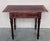 Spanish Spanish Country Pine Side Table With Two Sides Drawer and Leather Top For Sale - Image 3 of 12