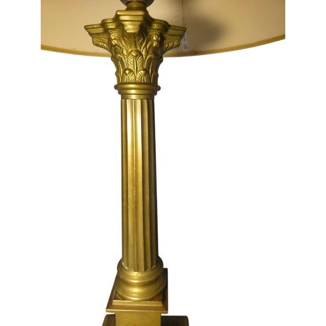 Brass Corinthian Column Table Lamps from Laura Ashley Home, Portugal, 1995, Set of 2 For Sale - Image 6 of 9