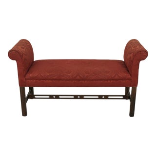 Ethan Allen Chippendale Style Cherry Window Bench For Sale