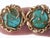 Late 20th Century Mid Century 14k gold/Turquoise clip on earrings For Sale - Image 5 of 5