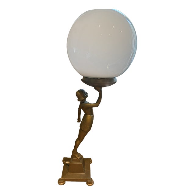 Art Deco Figural Banksway Lamp, 1930s For Sale