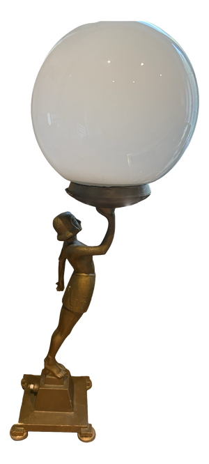 Art Deco Figural Banksway Lamp, 1930s