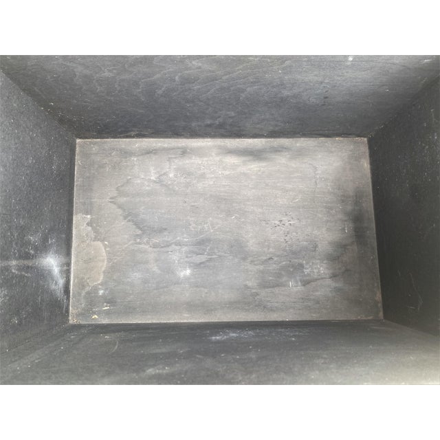 Mid 20th Century English Press Minted Brass Pub/Tavern Scene Wood Kindling Storage Box on Stand For Sale - Image 10 of 17