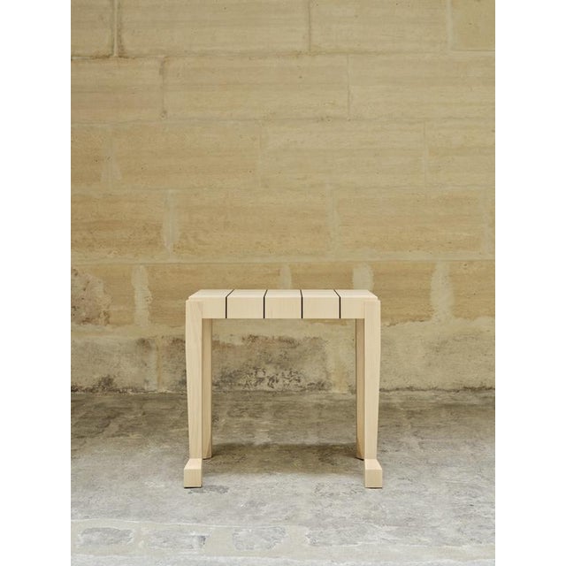 Hooves Side Table in Ivory Wood by Veermakers Unique Piece. Dimensions: W 55 x D 35 x H 52 cm Materials: Ivory wood Top:...