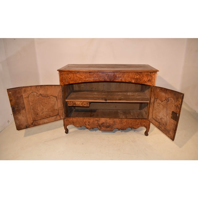 Brown 18th Century Burl Elm Buffet From France For Sale - Image 8 of 13