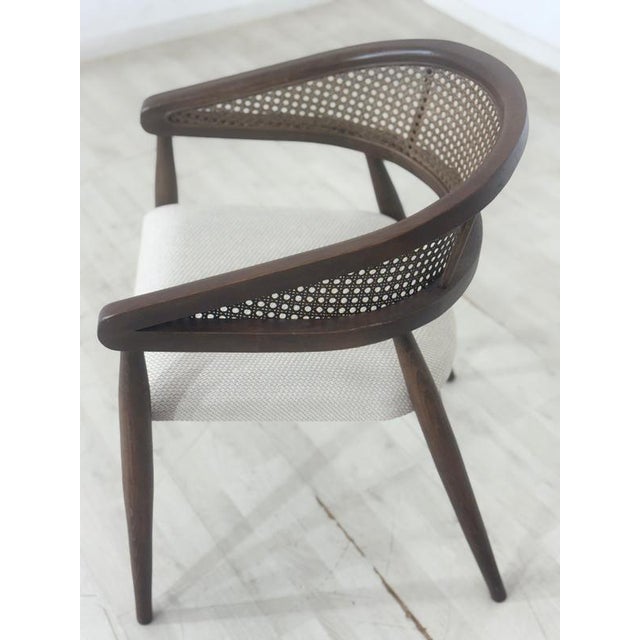 Vintage Armchair with Wickerwork For Sale - Image 4 of 8