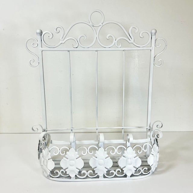 This is a lovely French Art Nouveau style metal tole wall-mounted planter box. It’s been newly painted in a fashion that...