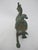 Vintage Chinese Han Dynasty style bronze sculpture of the Flying Horse of Gansu, in heavy green verdigris patina. Comes...
