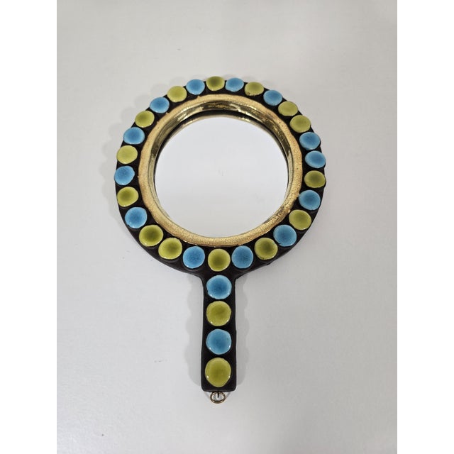 Cléo Hand Mirror by Mithé Espelt, 1950s For Sale - Image 9 of 9