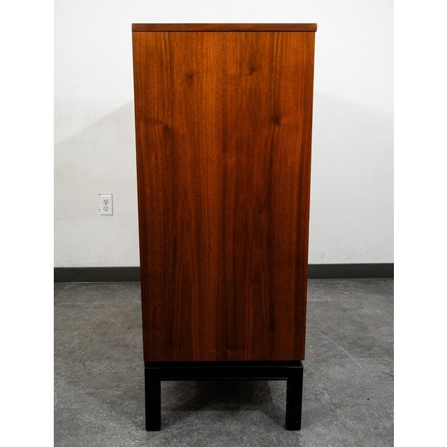 Mid Century Modern Highboy Dresser Dixie 5 Drawer Vintage Walnut Danish Drexel For Sale - Image 4 of 12
