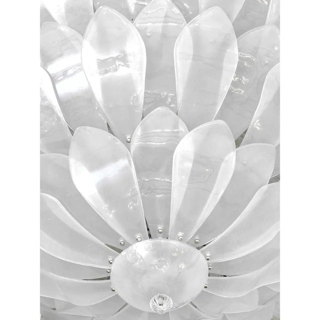Sanded Petals Murano Glass Flush Mount by Simoeng For Sale - Image 4 of 7