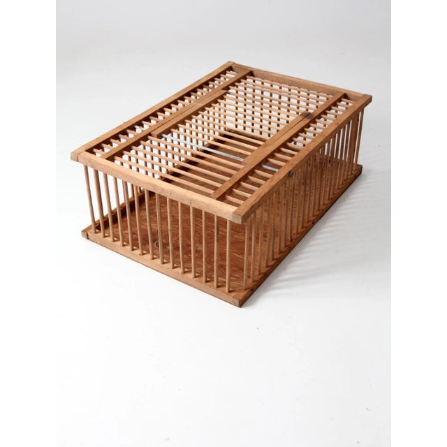Brown Mid Century Wooden Farm Crate For Sale - Image 8 of 13