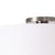 Nova Mid-Century Modern Stretch Flush Mount With Satin Nickel Steel and White Linen Shade For Sale - Image 4 of 5