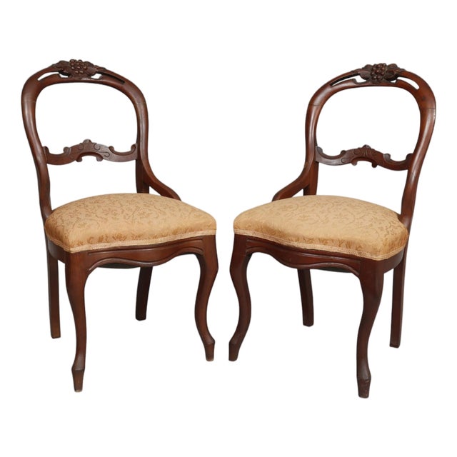 Balloon Back Chairs, a Pair For Sale