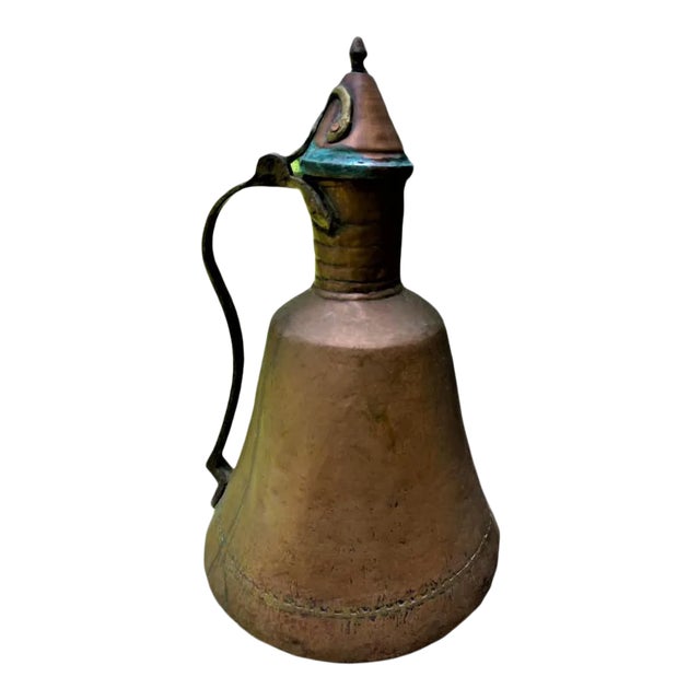 Mid 20th Century Large Egyptian Vintage Copper Hand Crafted Water Vessel - Mid 20th Century For Sale - Image 5 of 6