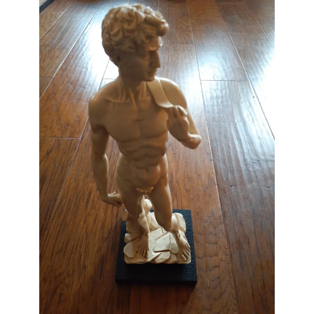 1950s Santini Italy Genuine Carrara Marble Michelangelo David Replica For Sale - Image 4 of 8