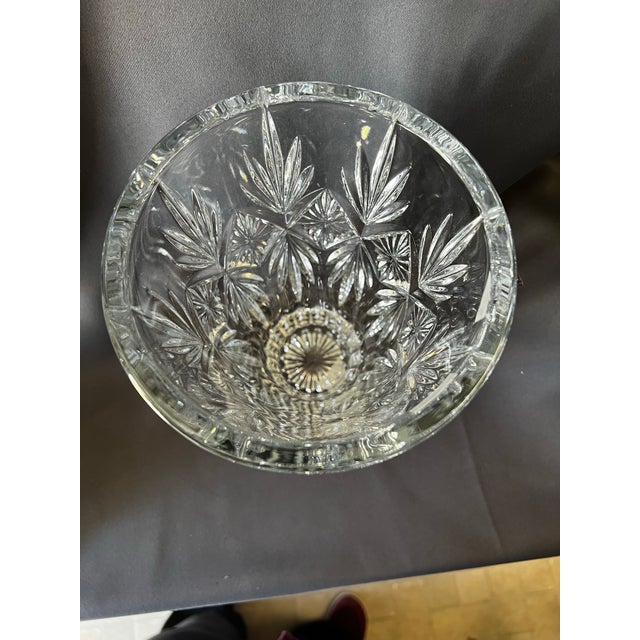 Late 20th Century Marquis by Waterford “Raymond” 10” Cut Crystal Vase, Sculptural Starburst For Sale - Image 5 of 9