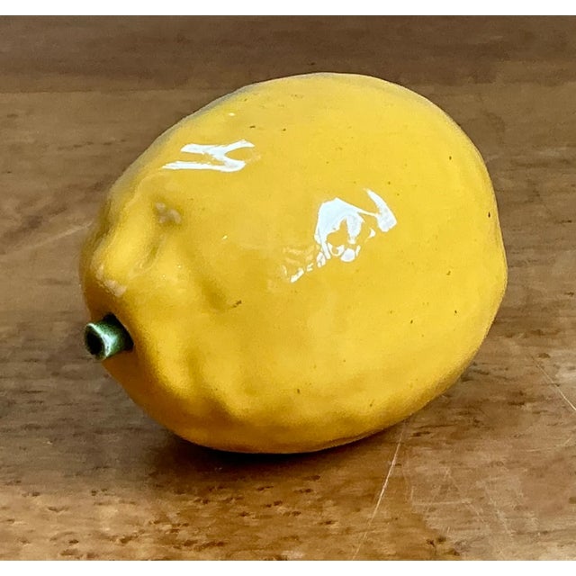 Vintage Italian Yellow Ceramic Lemon For Sale - Image 9 of 10