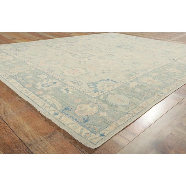 Modern Vintage Oushak Style Rug - 08'00 X 10'02 For Sale In Dallas - Image 6 of 9