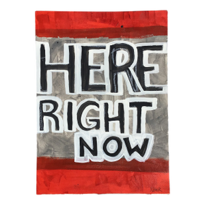 “Here Right Now”, Acrylic on Watercolor Paper Painting by Cassandra Auker