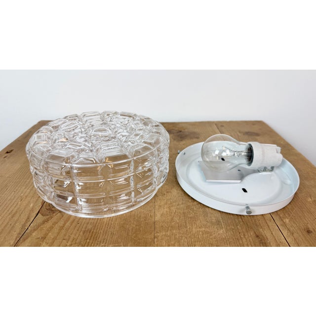 Vintage Glass Wall Light, 1970s For Sale - Image 9 of 17