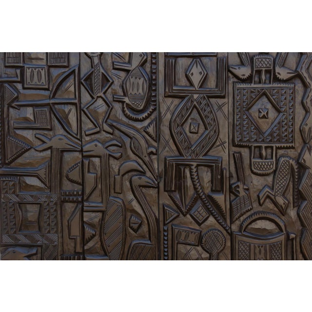 Monumental 88"h Carved African Nupe Door For Sale - Image 4 of 6