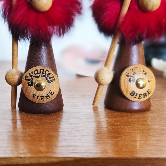 Teak Viking Figurines by Sallingboe for Skansen, Denmark, 1960s, Set of 2 For Sale - Image 9 of 14