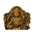 1980s Vintage Small Wood Carved Light Brown Bodhisattva Pendant Plaque For Sale - Image 5 of 6