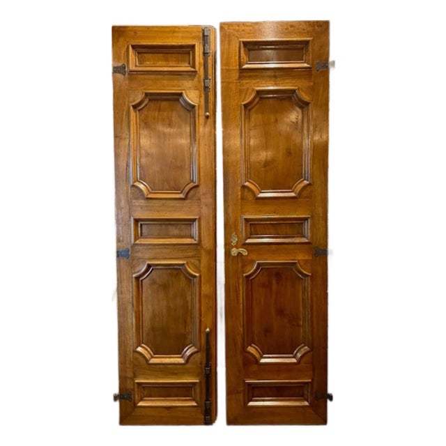 Pair of 19th Century Italian Walnut Doors For Sale