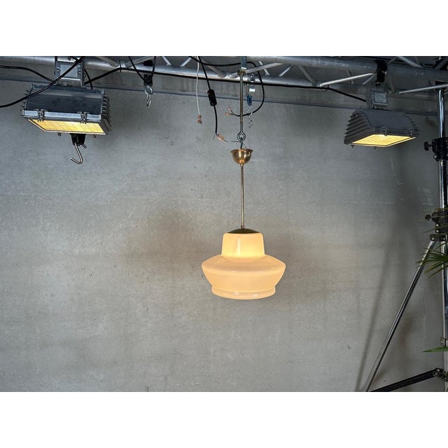 Art Deco Hanging Lamp - Opaline For Sale - Image 3 of 14